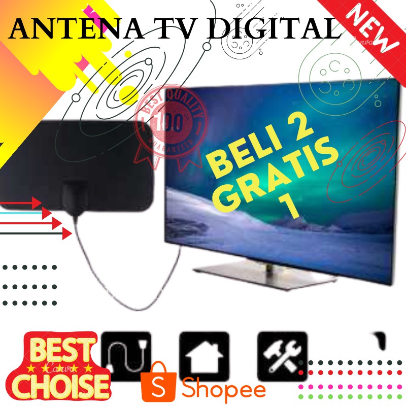 Antena smart android  tv box 32 40 43 50 inch digital indoor