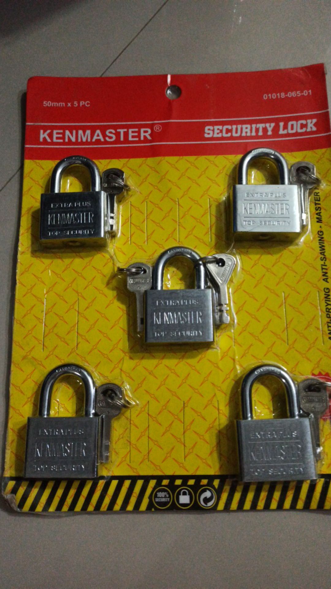 Kenmaster Gembok Master Key 50mm - 5 Buah