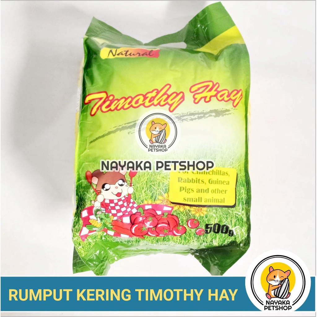 Timothy Hay 500 gr Rumput Kering Kelinci Makanan Rabbit Pakan Chinchilla Cemilan Marmut Food Grass Guinea Pig