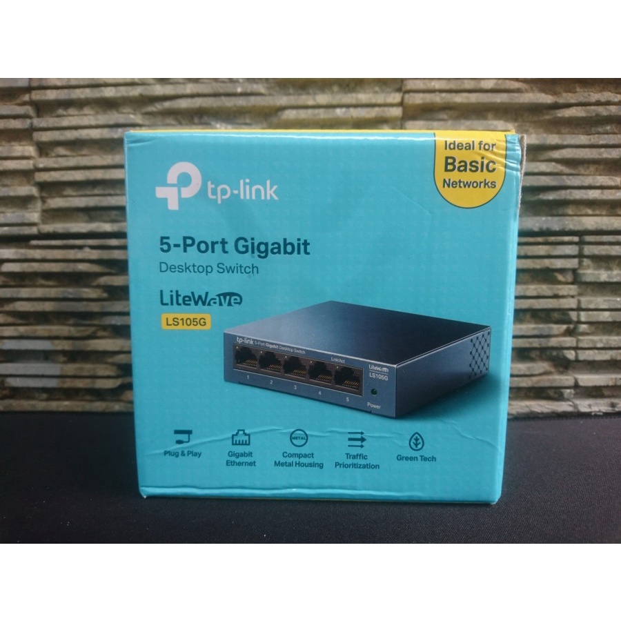 TPLINK SWITCH HUB 5 PORT LS105G GIGABIT LITEWAVE