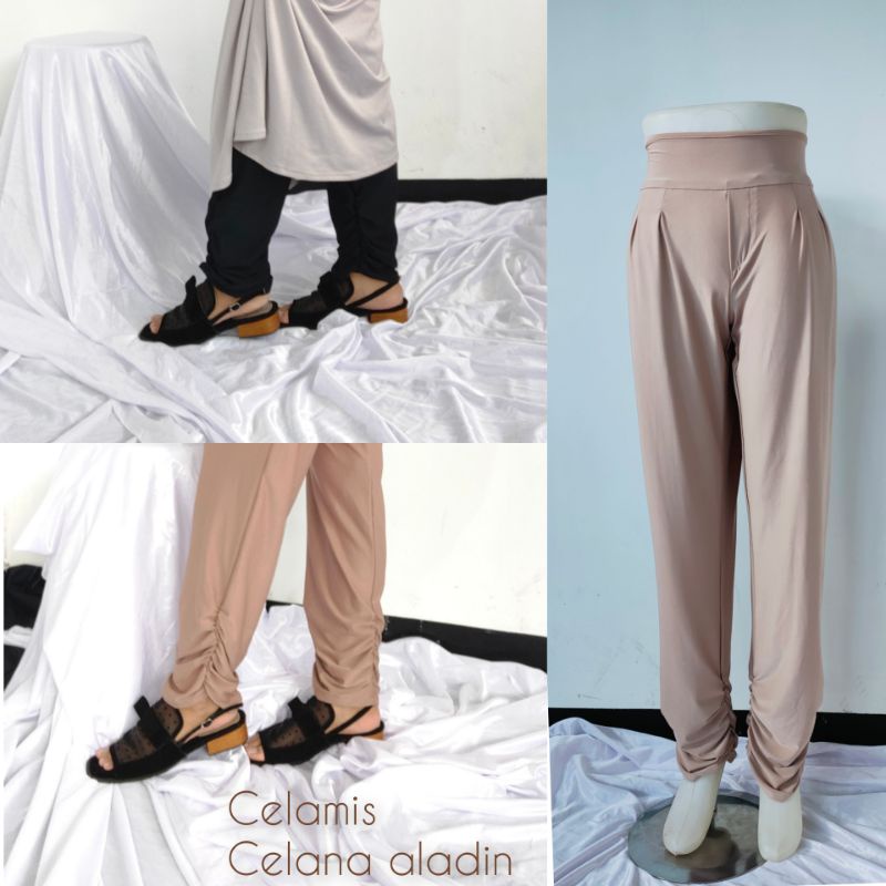 CELAMIS PANJANG POLOS SERUT BAWAH. CELANA ALADIN. CELANA DALAMAN GAMIS. CELANA RUMAHAN LEGING DALEMAN HIJAB CELANA LEGING