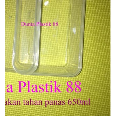 ✤ Isi25PC 650ML KOTAK tempat box wadah plastik makan nasi food packing tahan anti panas microwave ov