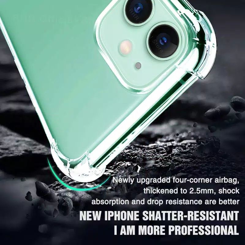 Anticrack iphone 12 12 Mini 12 Pro 12 pro Max Silikon Case Jelly Bening Transparan