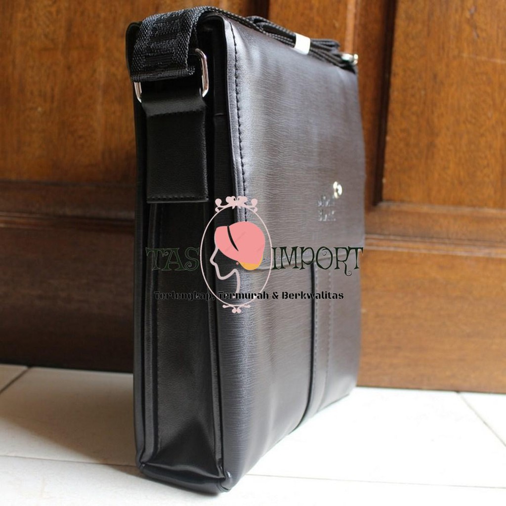 New TAS SELEMPANG PRIA KANTOR CASUAL BRANDED IMPORT | MONTBLANC 628 BLACK