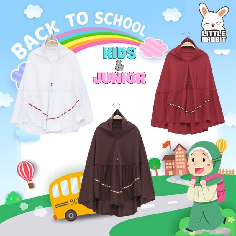 1pack isi 3pcs jilbab anak sekolah 3in 1|jilbab anak merah putih|jilbab sekolah pramuka|