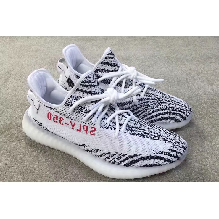ADIDAS Yeezy Boost V2 SPLY 350 Zebra Black White High Premium Original