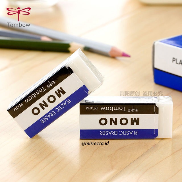 

TOMBOW MONO PLASTIC PE-01A SMALL WHITE ERASER — PENGHAPUS PENSIL