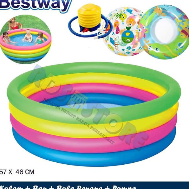 Kolam Renang Anak Bestway Jumbo Besar/ Kolam Mandi Bola Full Set