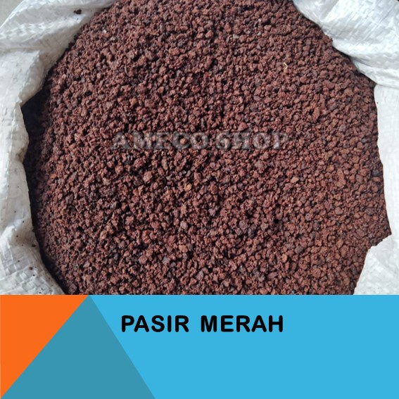 Pasir Merah Aquarium Aquascape Media Tanam  atau Hias Aquarium 1Kg