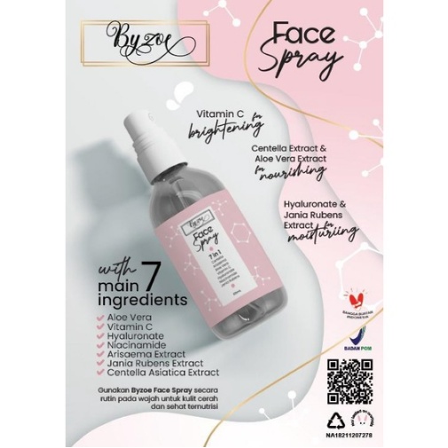 BYZOE 5in1 Korean Face Peeling Mask / By Zoe 7in1 Face Spray Moisturizer