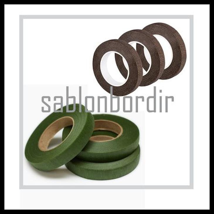 

Floral Tape 10 Yards Isi 12 Roll Selotip Tangkai Bunga - Hijau