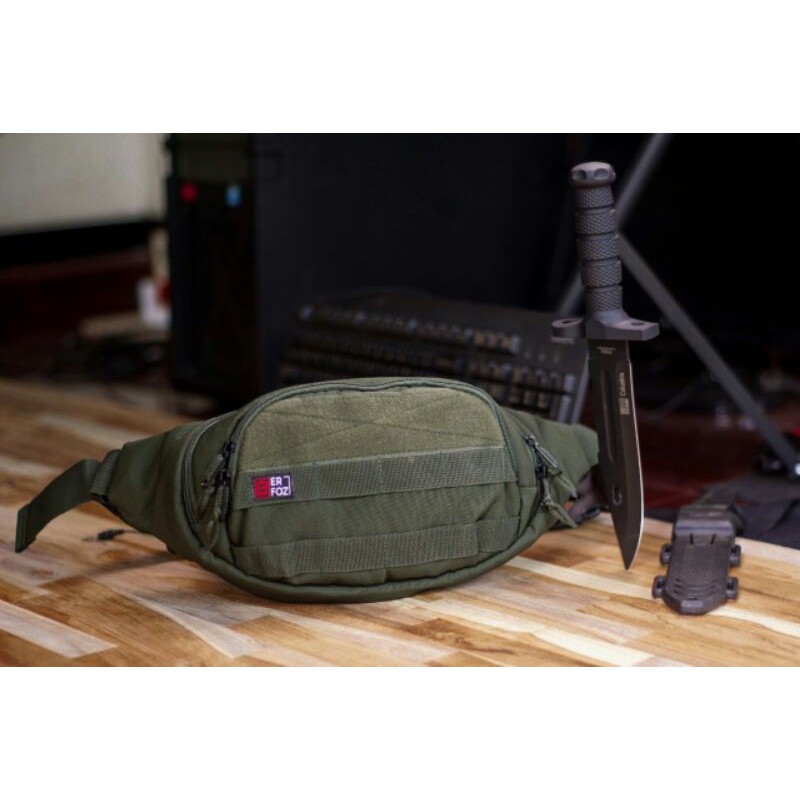 Tas Waistbag Polyester Erfoz/Waistbag Waterproof Loreng Erfoz