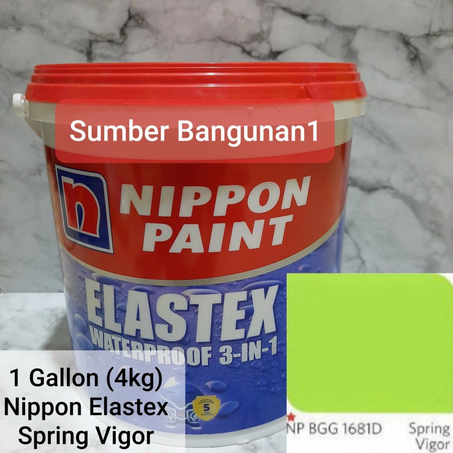 Nippon Elastex waterproof Spring Vigor cat waterproofing 4kg hijau pelapis anti bocor