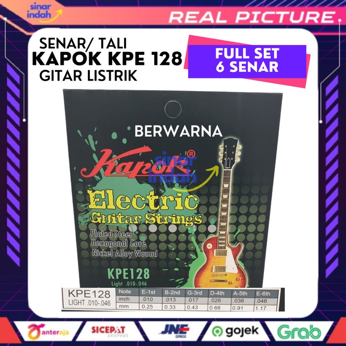 Senar Gitar Elektrik Kapok KPE 128 String Gitar Listrik Tali Gitar