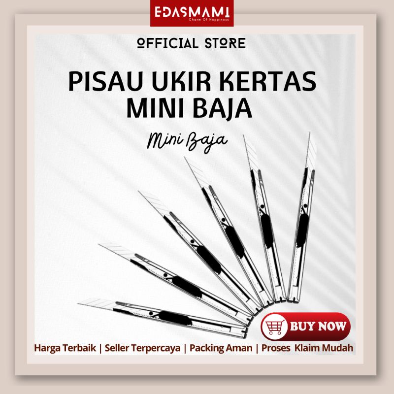 

EDASMAMI Pisau Ukir Kertas Cutter Stiker Baja Mini Tipis