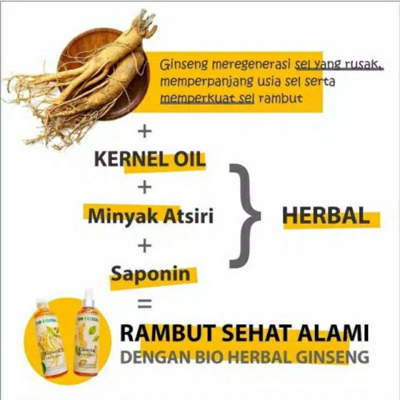 PAKET PENUMBUH RAMBUT BIO HERBAL GINSENG ORIGINAL , HARGA SEPAKET DAPAT SHAMPOO &amp; HAIR TONIC Rambut Merangsang Pertumbuhan Rambut Ampuh