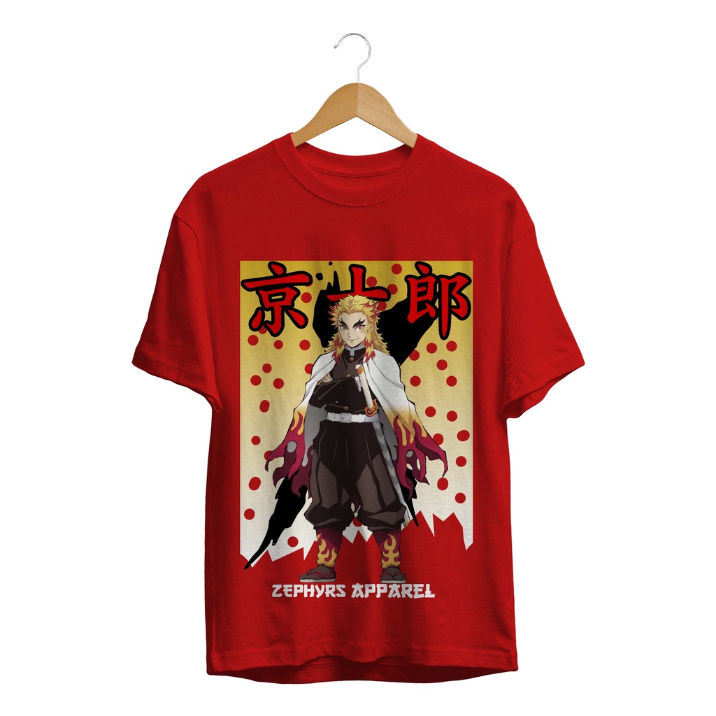 T-SHIRT KAOS ANIME DEMON SLAYER LIGHT KYOJURO RENGOKU PREMIUM