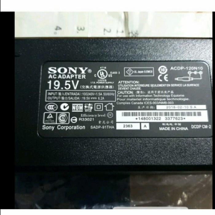 adaptor original Tv Led Sony Bravia 19.5v 6.2A ACDP-120N10