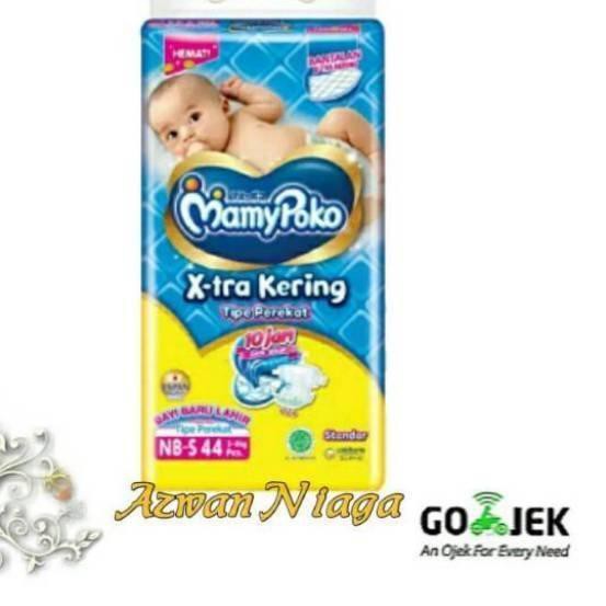 MamyPoko NB S44 M40 Size M isi 40 NBS isi 44 Popok New Born tipe perekat Bayi Baru Lahir MamyPoko NB