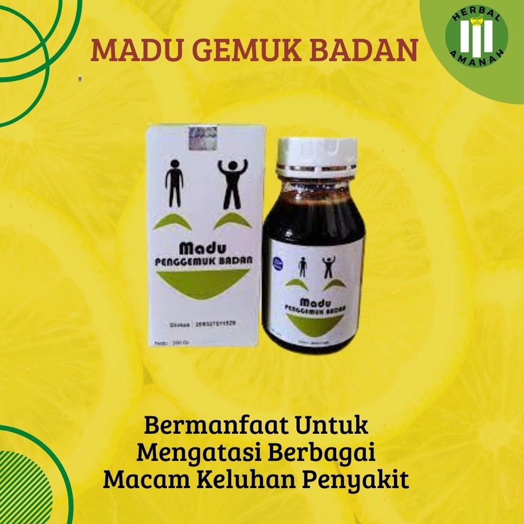 MADU GEMUK BADAN ORIGINAL ISI 350gr - NAMBAH NAFSU MAKAN ,PENAMBAH NAFSU MAKAN DEWASA - SUPLEMEN PEN