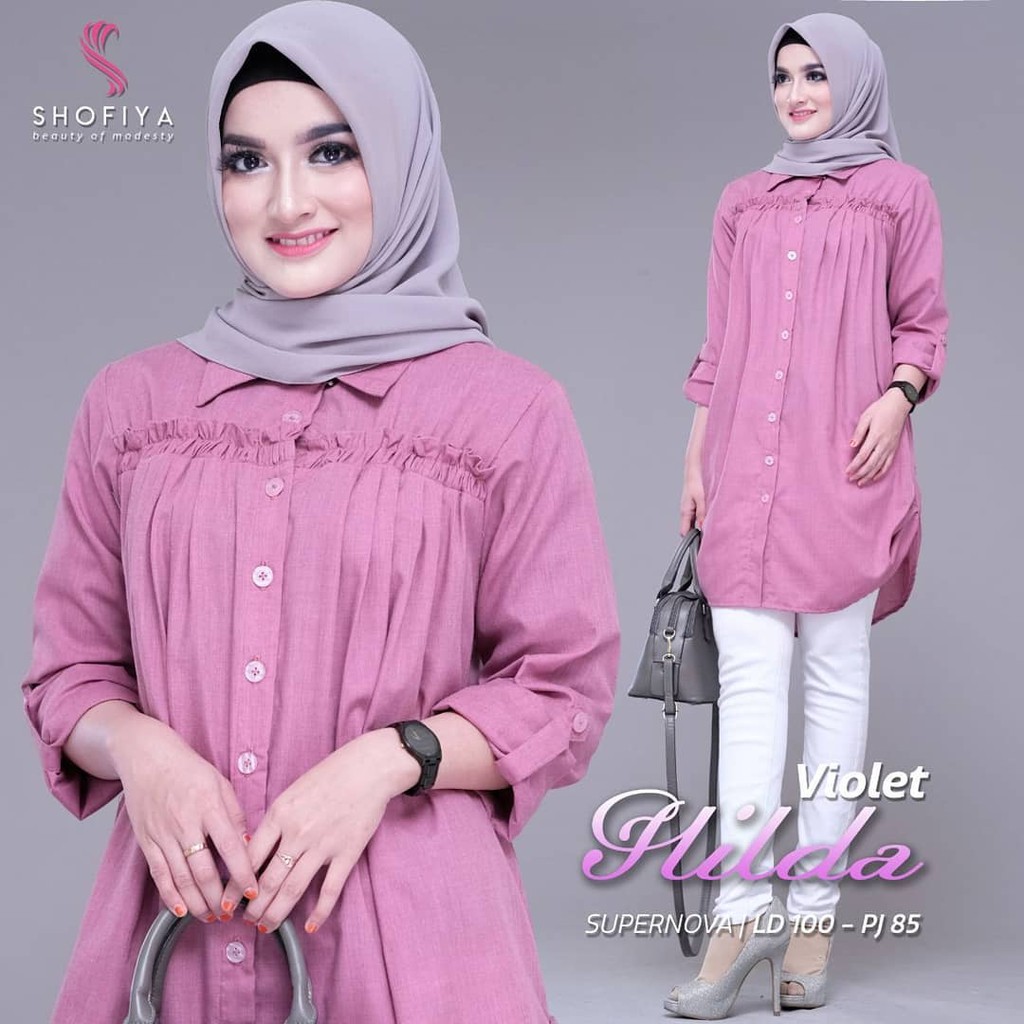 HILDA TUNIK baju atasan wanita muslim murah terbaru busui casual