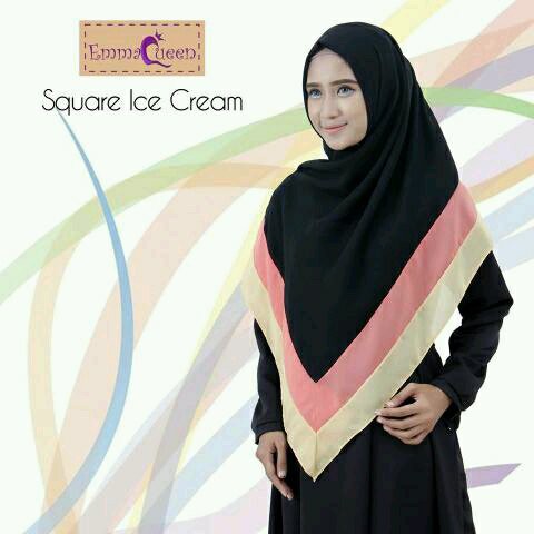 jilbab khimar kerudung segi empat ice cream