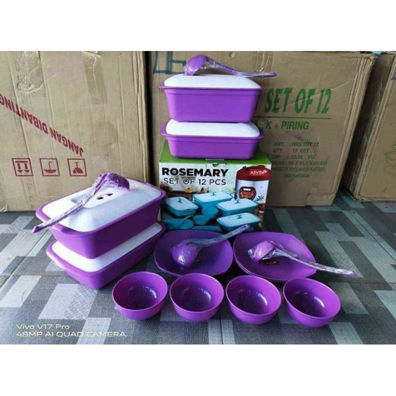 Prasmanan Serving Set Plastik Rosemary (12 pcs)