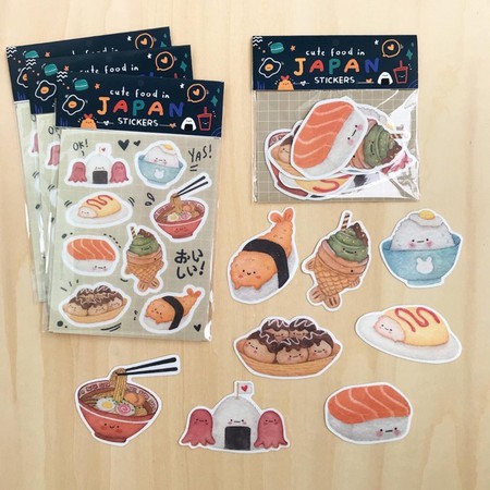 Sticker Planner Japan Food by MENTOL ART / Stiker Lucu / Cute / Bujo Journaling Journal