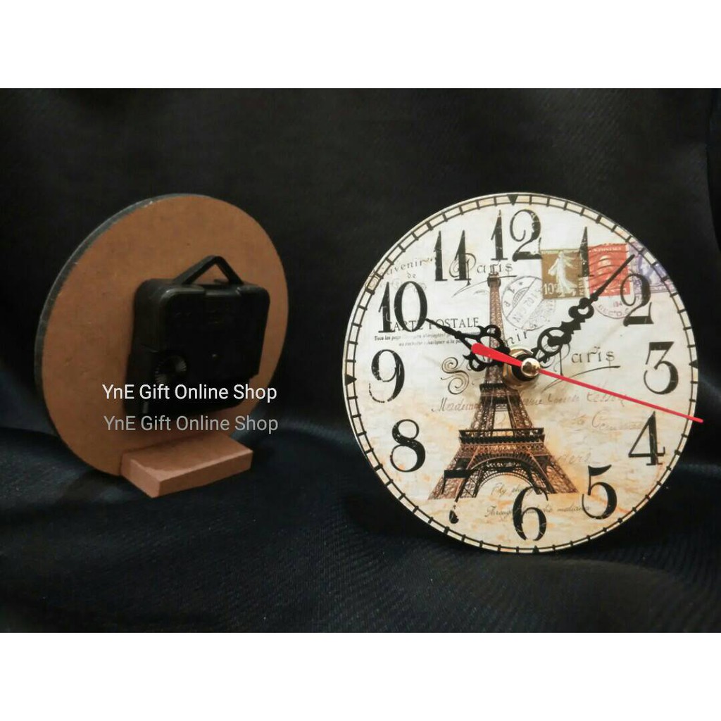 Jam Meja Kayu Antik 010, Jam Dinding Klasik, Jam Unik, Jam Meja Kantor Jam Meja Unik Murah