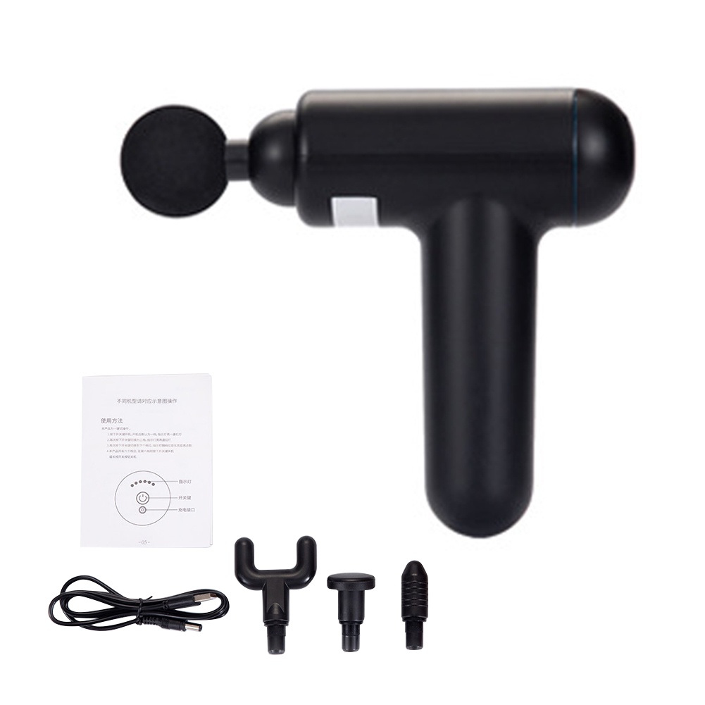 Massage Gun Wireless Fascia Gun 4 IN 1 Alat Pijat Deep Tissue Muscle Massage