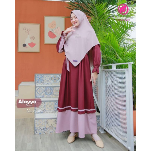 GAMIS ALAYYA DRESS ORI BRAND FANIA HIJAB/ GAMIS TERBARU FANIA HIJAB