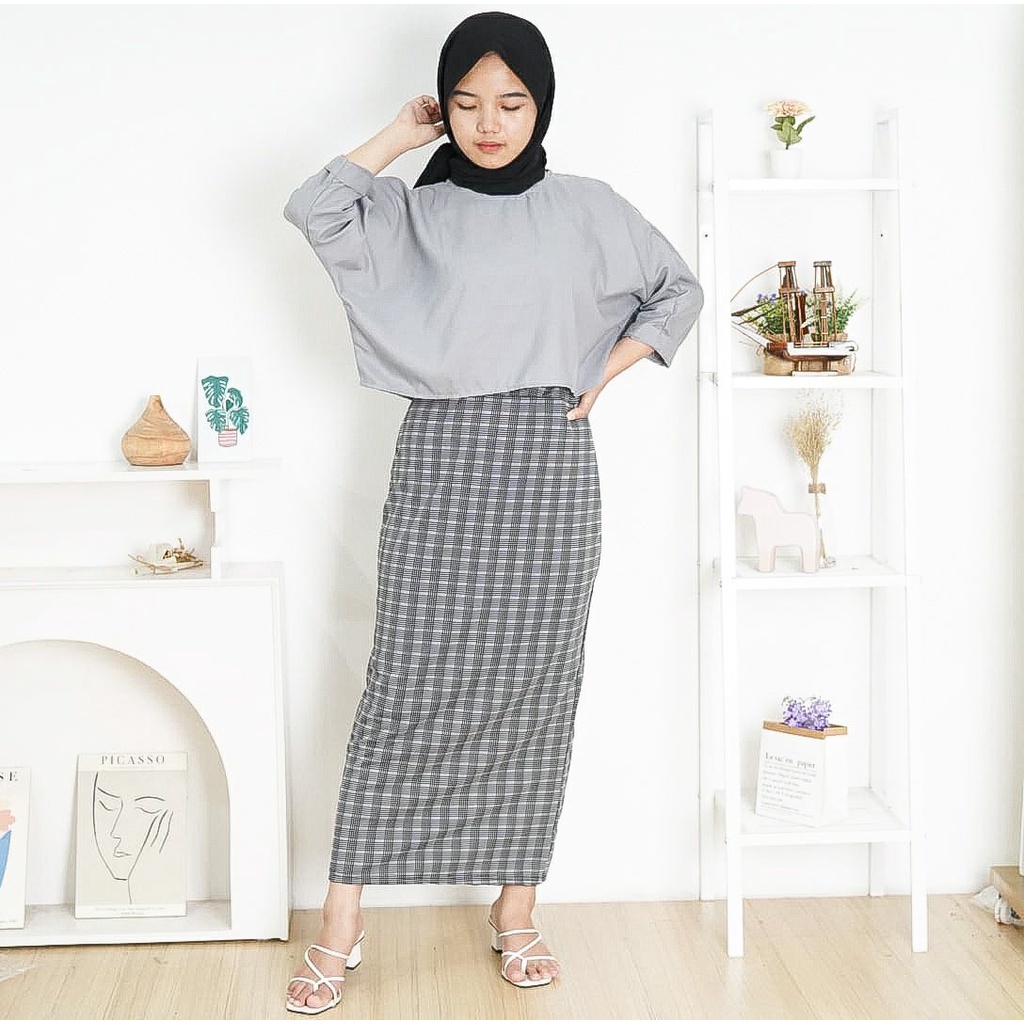 BEFAST - ZFS OOTD Wanita Rok WHIE / GAMEL SKIRT / Rok Maxy Kasual / Rok Span Wanita / Fashion Muslimah / OOTD Kekinain Remaja / Rok Polos Formal / Keluaran Terbaru 2022