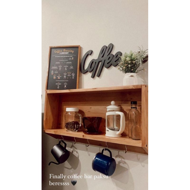 rak dinding tempat kopi