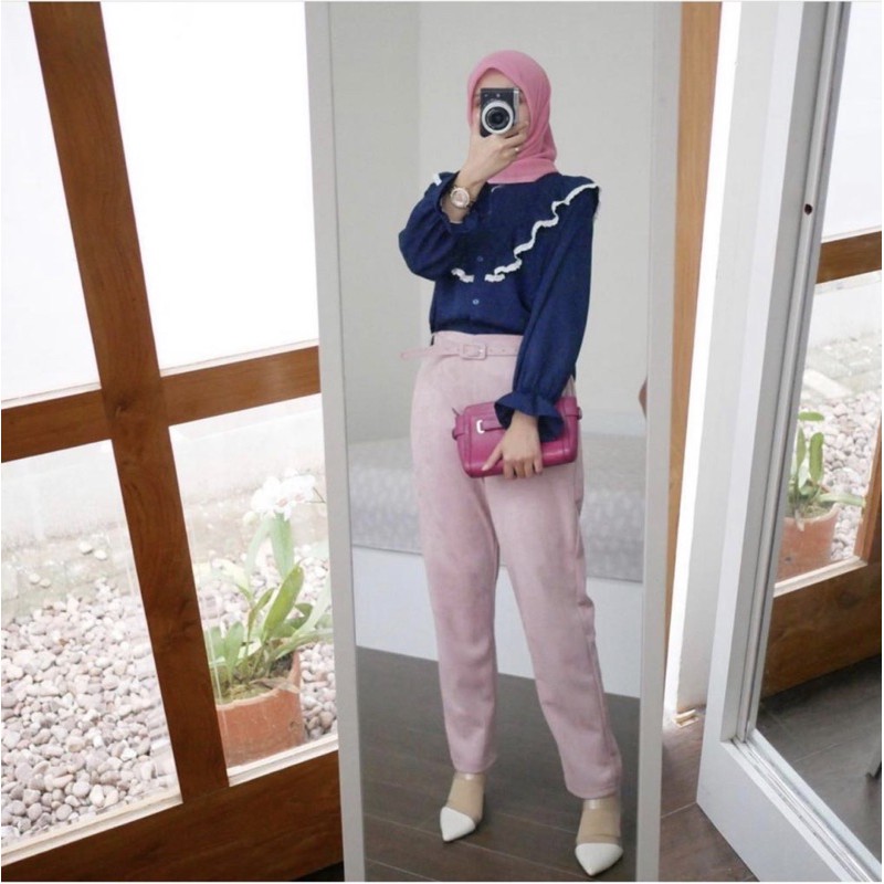 DITYA BLOUSE RENDA/BLOUSE PREMIUM WOLVIS/ KEMEJA RENDA/ATASAN WANITA RENDA/BLOUSE WOLVIS RENDA DITYA