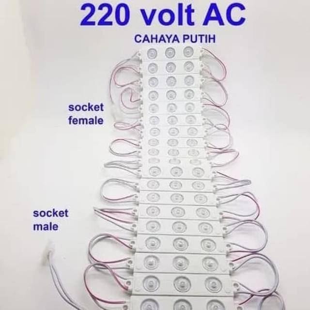 Lampu LED Modul LENSA 3 Mata AC 220V 220 volt TERBAIK