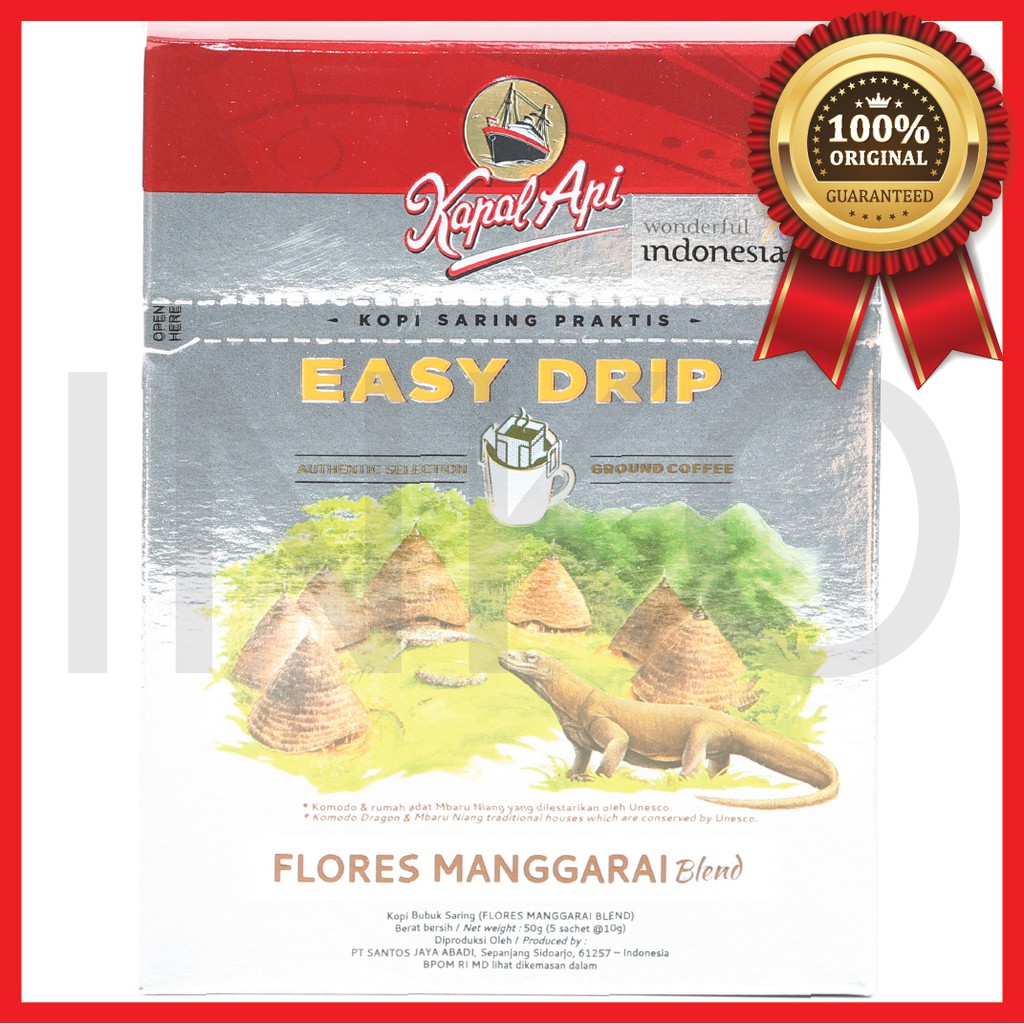 

KAPAL API EASY DRIP FLORES MANGGARAI BLEND KOTAK 5X10GR