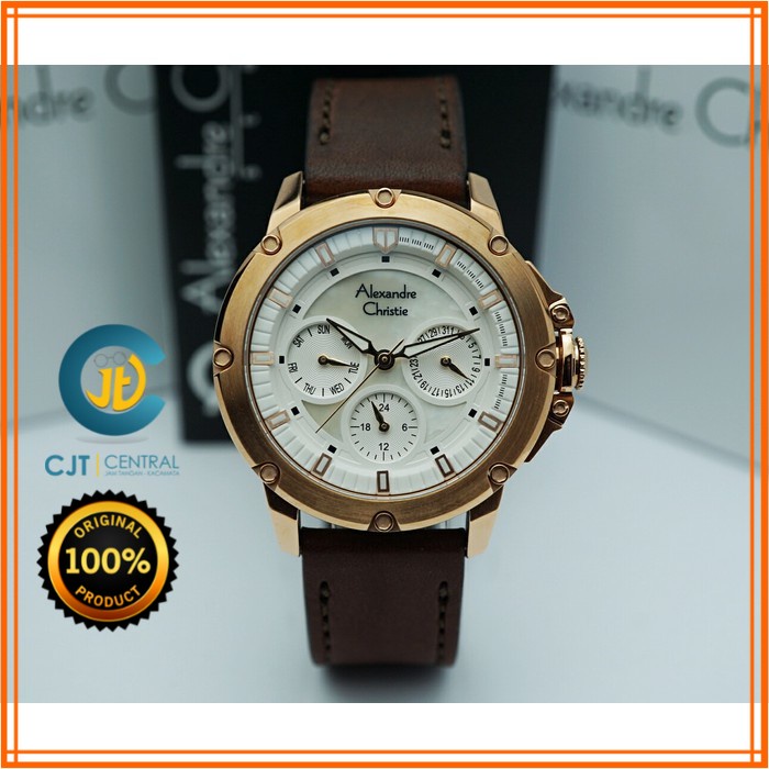 ALEXANDRE CHRISTIE AC 6416 ROSEGOLD BROWN WANITA. GARANSI RESMI 1TAHUN