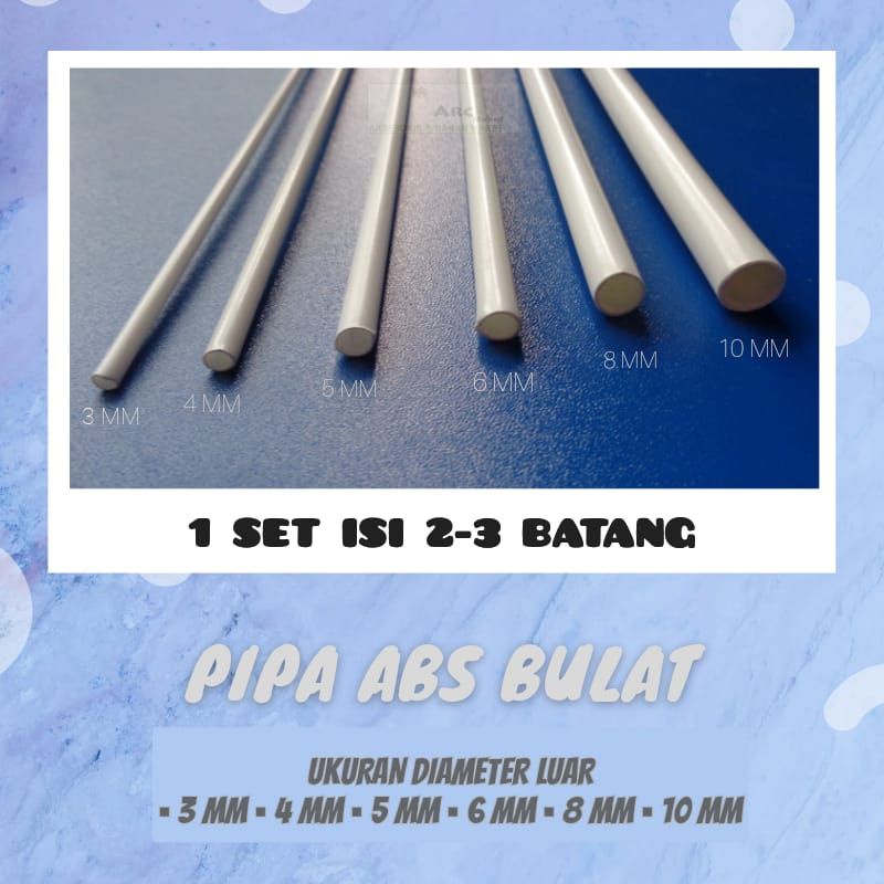 MINIATUR MAKET PIPA ABS BULAT UNTUK ARSITEKTUR, DIORAMA, DESAIN INTERIOR, CRAFT