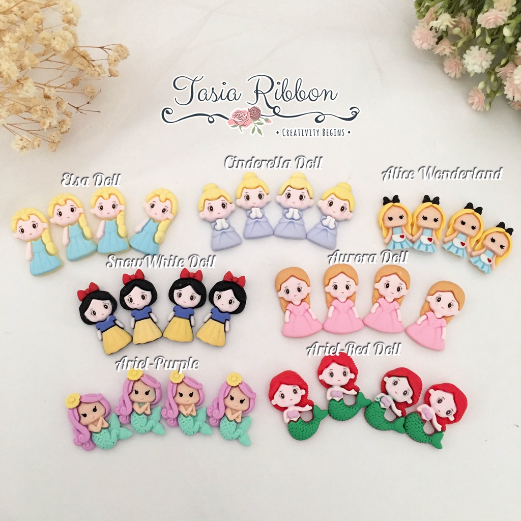 TERMURAH Resin Princess Doll (2pc) - (Resin Clay Princess Boneka Import)
