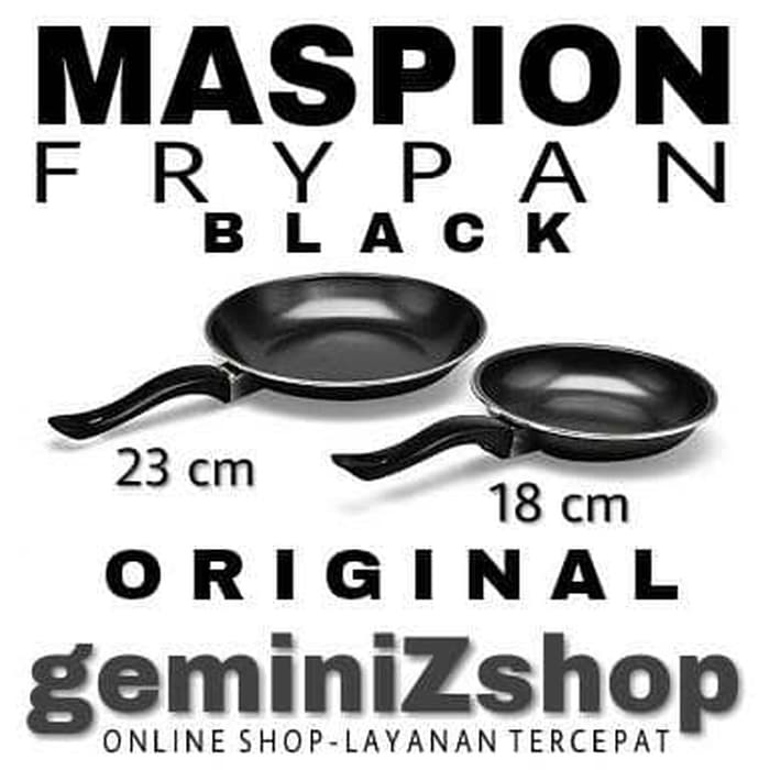 Terbaru.. Kuali Hitam / Wajan Hitam Anti Lengket Dan Gores MH189 Frypan Maspion Black