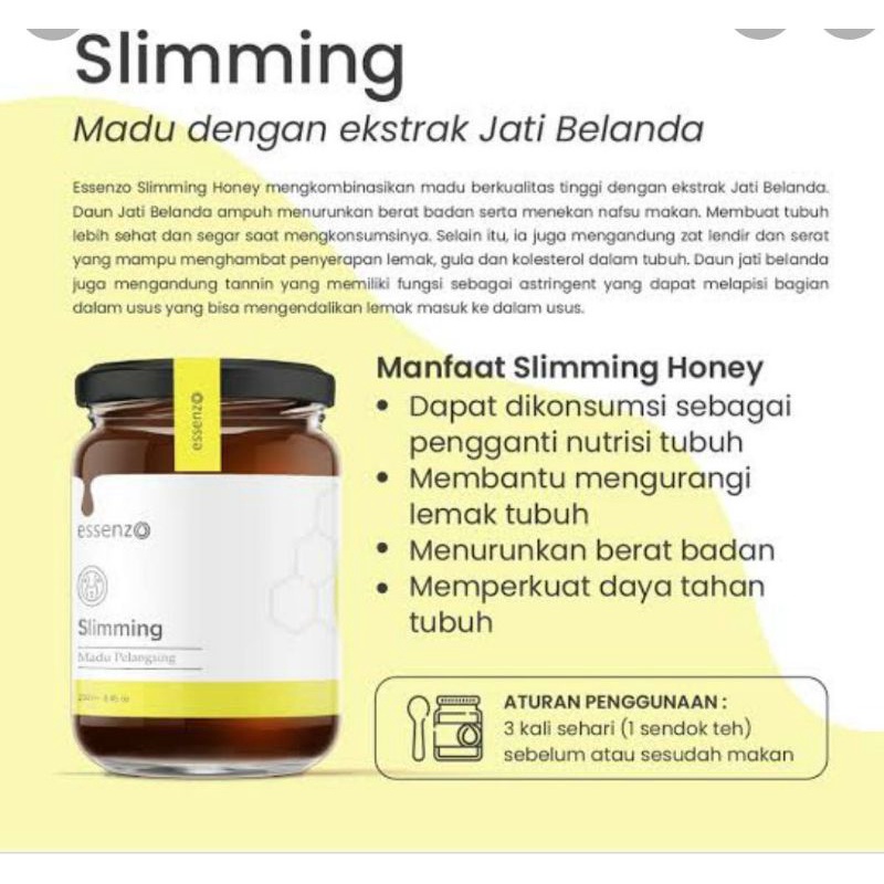 Essenzo Slimming Honey / Madu Slimming / Slimming Honey / Masu Pelangsing