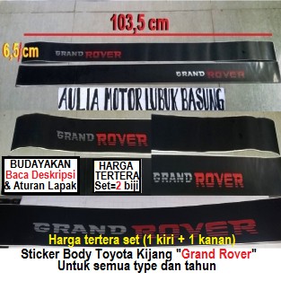 1set Sticker Stiker Strip Body Toyota Kijang Grand Rover Semua