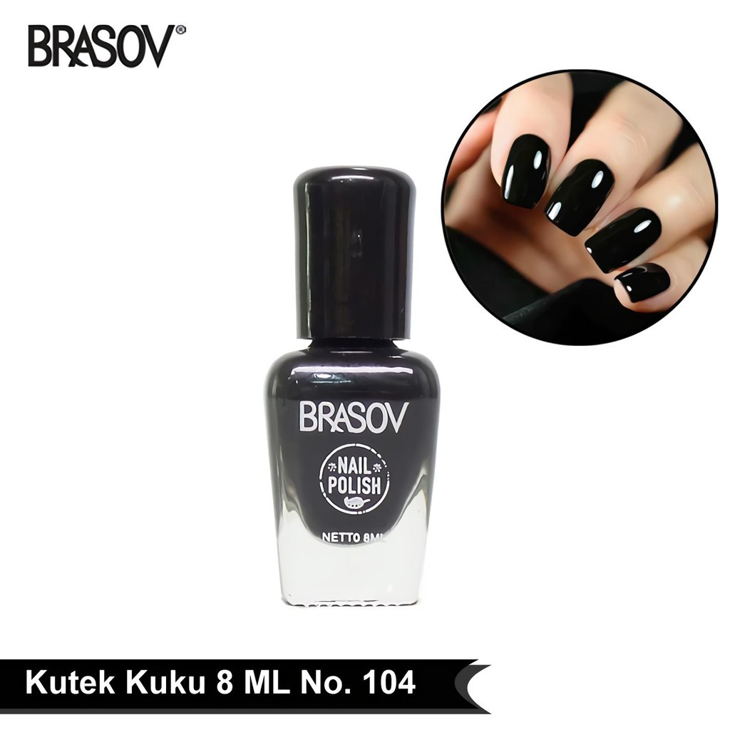 BRASOV Nail Poils Black | Cat Kuku Hitam