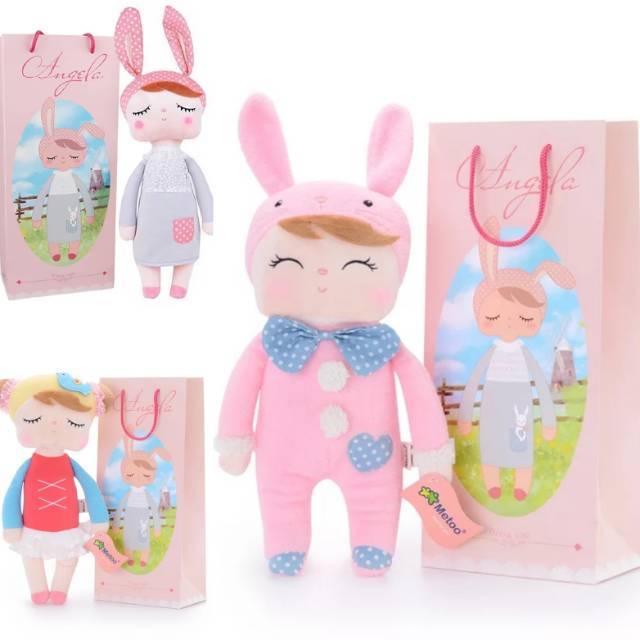 MOMBABY1 Boneka Angela Baby Pink (Free Kantong Kemasan) Atau Boneka Metoo Angela Baby Pink