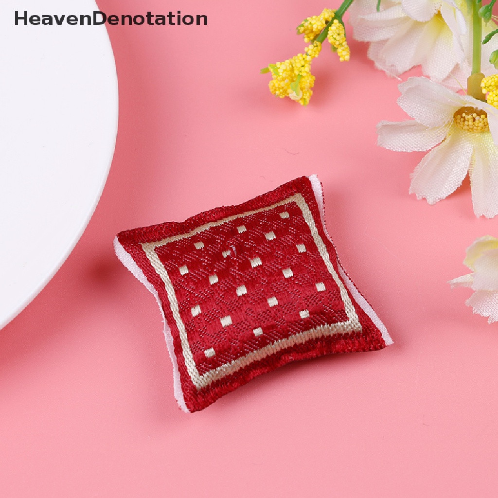 [HeavenDenotation] 1:12 Dollhouse turkish square pillow cotton linen core miniature accessories