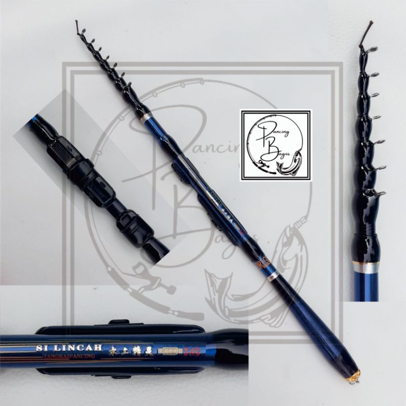 Joran Pancing Tegek Carbon Ruas Pendek Oregon Silincah 240 Set Kolong Murah Original