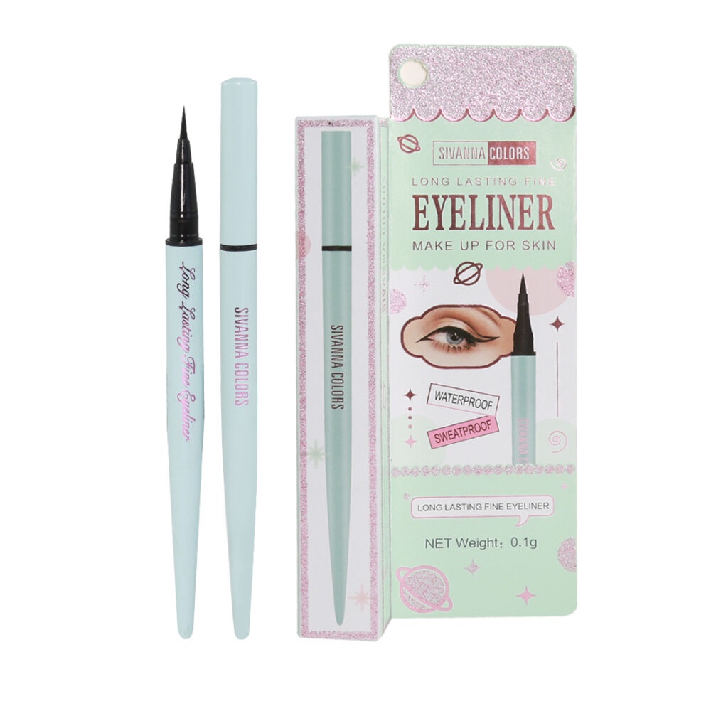 TERMURAH Sivanna Colors Long Lasting Fine Eyeliner Black Sweatproof Waterproof Long Lasting Fine ES8016