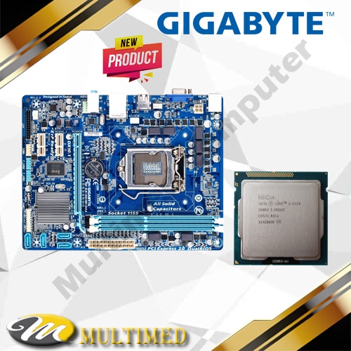 Paketan Mainboard Motherboard LGA 1155 H61 Baru + Intel Core I3