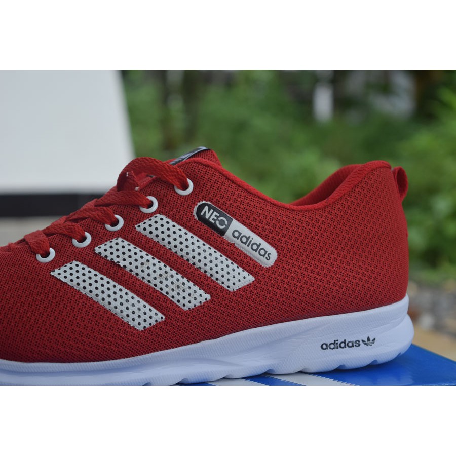 Sepatu Adidas Neo Running Pria Merah Olahraga