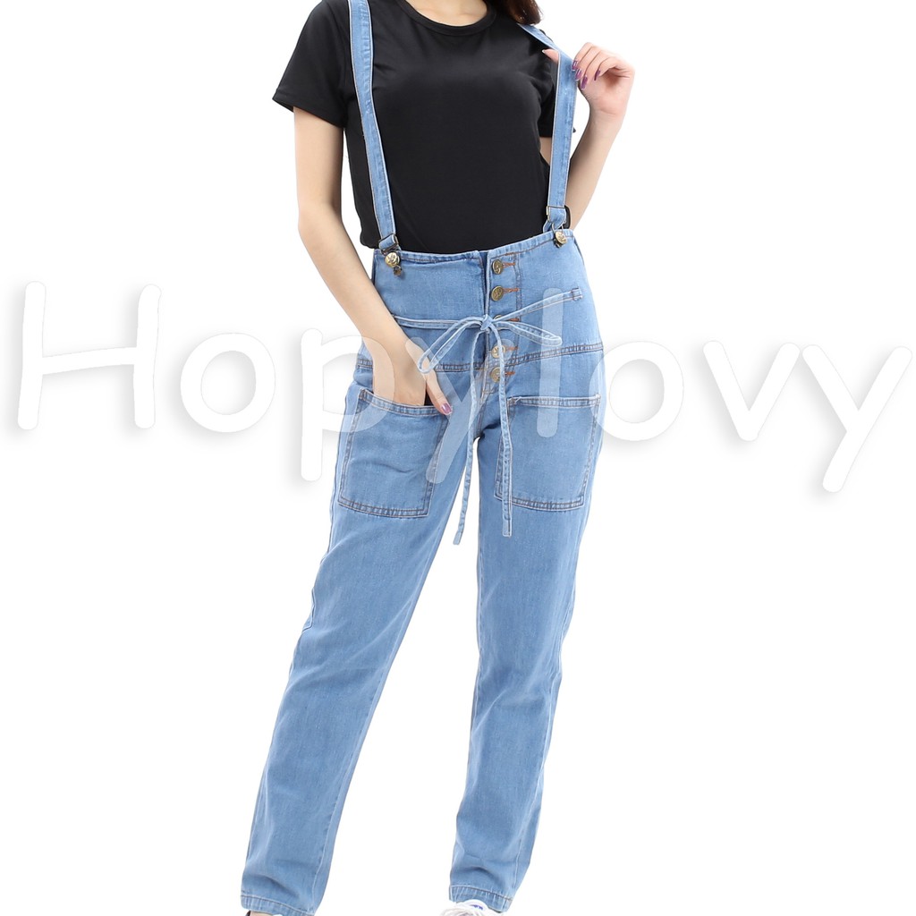 HOPYLOVY - Overall Jeans Wanita Rafaela